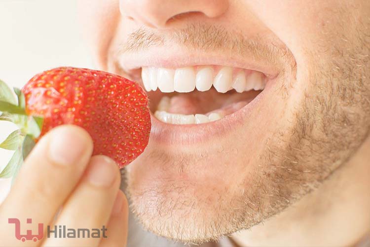 توت فرنگی برای سفید شدن دندان