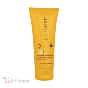 کرم ضدآفتاب و ضدلک بی‌رنگ لافارر مدل SPF50