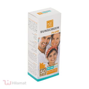 فلوئید ضدآفتاب بی‌رنگ مای SPF50 مدل Hyaluronic Acid مناسب انواع پوست