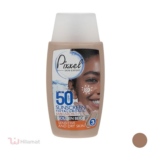 تنالیته رنگ -min کرم ضد آفتاب رنگی پیکسل، SPF 50، مدل GOLDEN BEIGE، مناسب پوست حساس و خشک با تنالیته رنگ تیره
