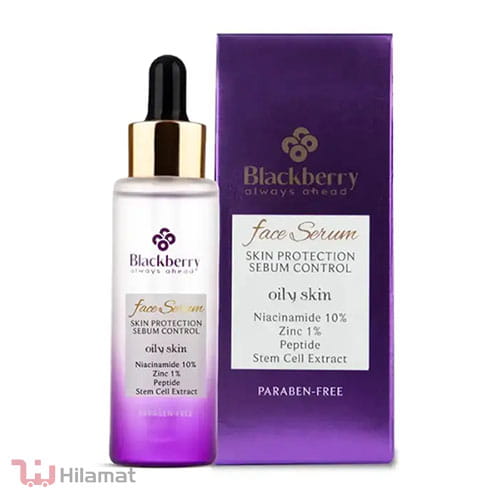 حیلامات سرم صورت بلک بری حاوی 10% نیاسینامید و زینک مناسب پوست چرب