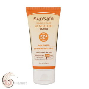 فلوئید ضد آفتاب بی‌رنگ سان‌سیف، SPF 50، مدل ACNE-FLUID، مناسب پوست مختلط، چرب و آکنه‌دار و حجم 50 میلی‌لیتر