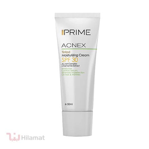 کرم مرطوب‌کننده رنگی پرایم مدل Acnex با SPF 30، کنترل سبوم، ضدجوش