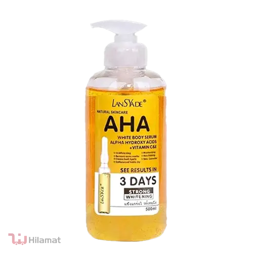سرم روشن کننده تخصصی بدن AHA لنسیاد حجم 500 میل