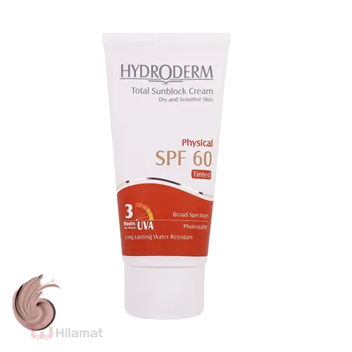 کرم ضدآفتاب رنگی فیزیکی صورت هیدرودرم مدل Physical Tinted حجم 50ml با SPF 60