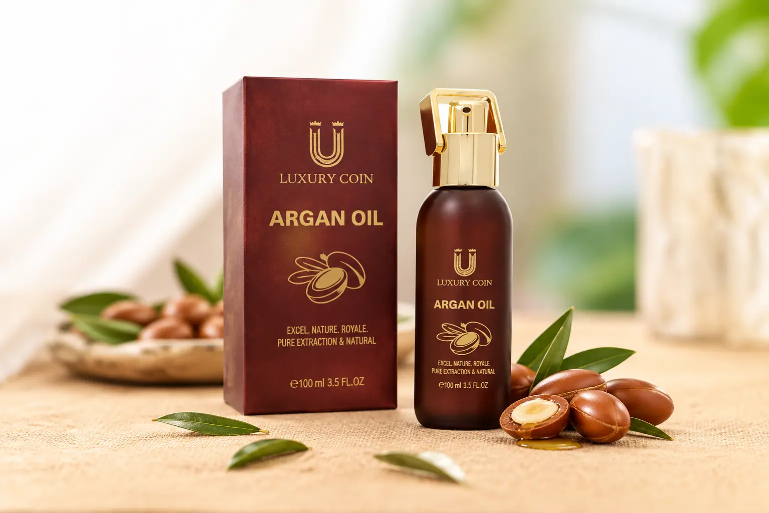 روغن ارگان لاکچری کوین